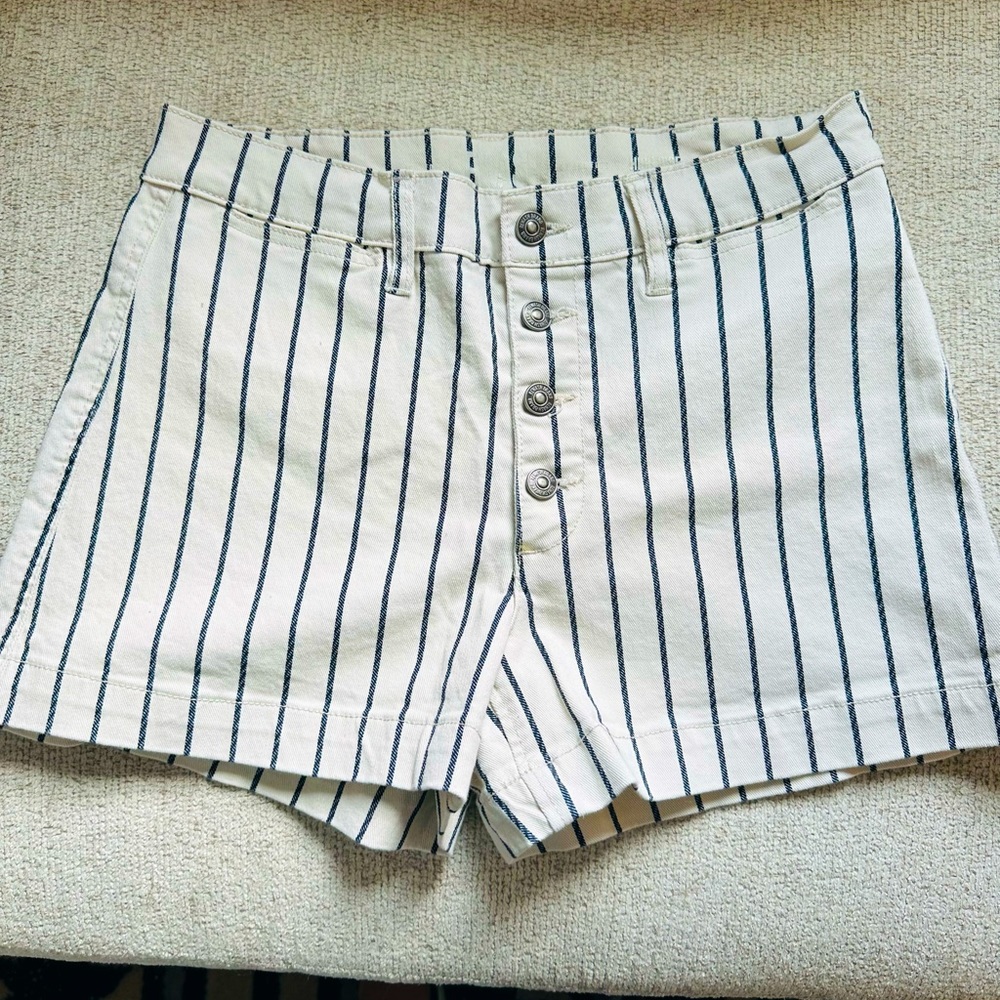 Rewash striped button down shorts